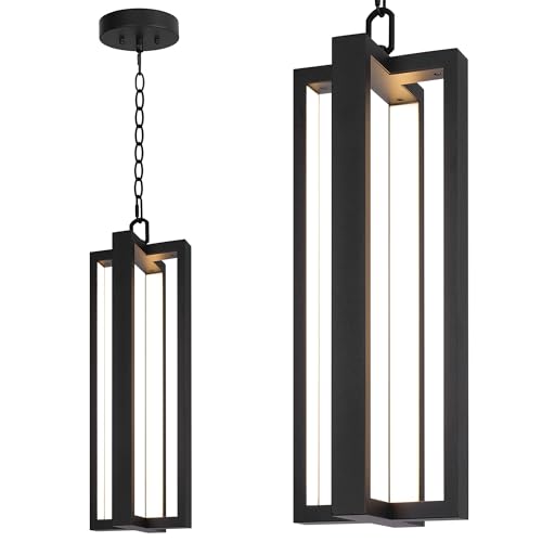 20.2 Inch Aluminum LED Modern Outdoor Pendant Light 2700K 2400LM
