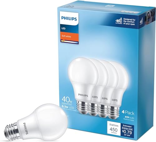 LED 40W A19 4 (4 Count)