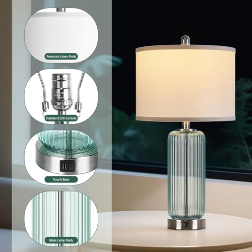 Modern 27" Touch Table Lamp (2 Count)