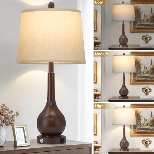 26" Brown Table Lamp Single