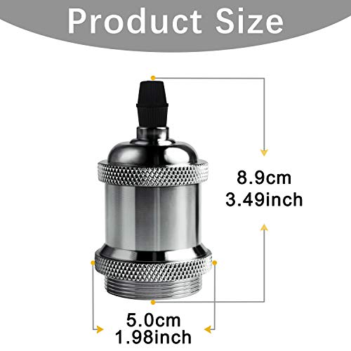 E26 Edison Vintage Lamp Socket for DIY Lighting (6 Count)