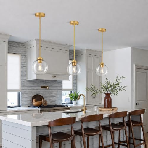2 Pack Gold Globe Pendant Lights (2 Count)