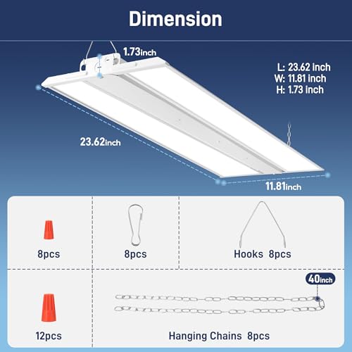 2FT 150W LED Linear High Bay Shop Light (4 Count)