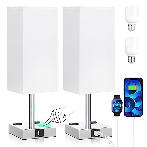 Touch Table Lamps Set of 2 for Bedroom (2 Count)