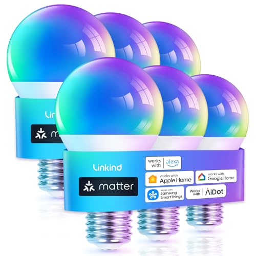 Matter Smart Light Bulbs (6 Count)