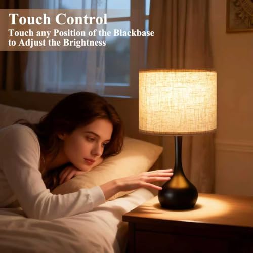 Touch Bedside Lamp for Bedroom