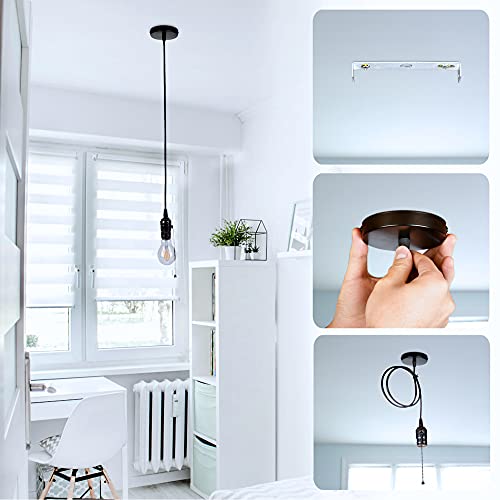 Industiral Pendant Light Fixture with Pull Chain