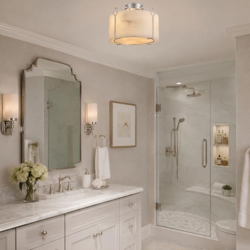 Silver Flush Mount Ceiling Light