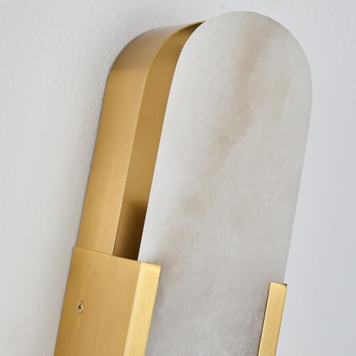 Modern Alabaster Wall Sconce Set of 2