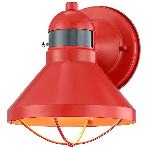 Motion Sensor Outdoor LED Wall Sconce Dusk to Dawn Exterior Barn Lighting