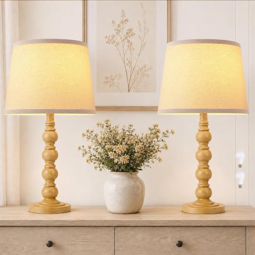 Set of 2 Farmhouse Table Lamps (Brown)