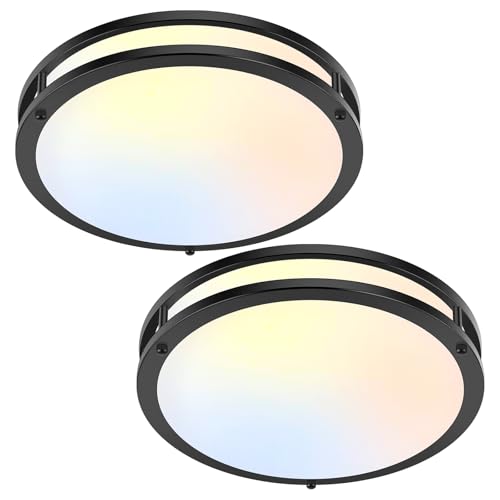 2 Pack 12 Inch Flush Mount Light Fixtures (2 Count)