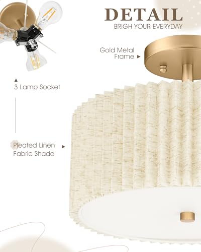 Gold Semi Flush Mount Ceiling Lights