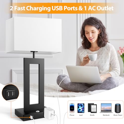 22’’ Touch Control Bedside Nightstand Lamps (2 Count)