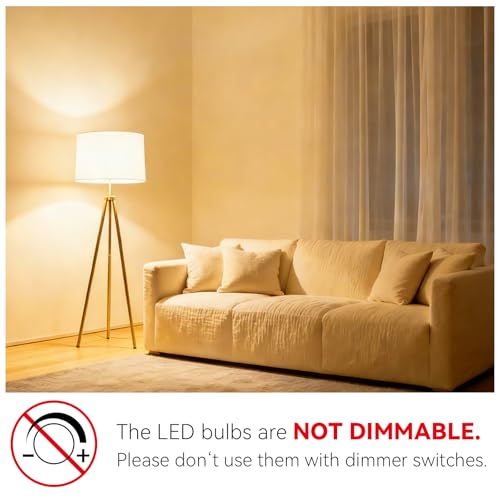 6 Pack LED Light Bulbs 60 Watt Equivalent (6 Count)