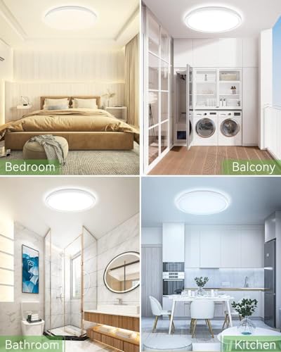 10 Pack 12 Inch LED Flush Mount Super Slim 28W 3200lm LED Ceiling Light (10 Count)