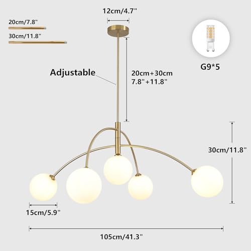 Contemporary Gold Ceiling Light 5