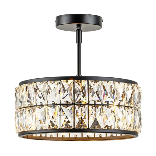 3 Light Crystal Ceiling Light