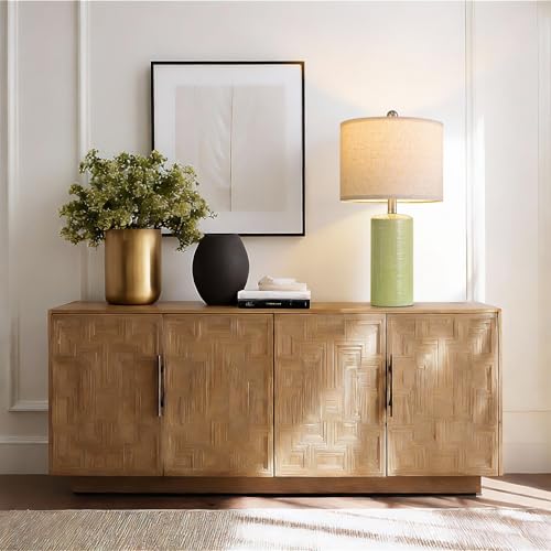 Small Table Lamps 20.25" Bedside Lamps Green Table Lamp for Living Room