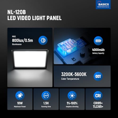 Basics 9" LED Video Light Panel