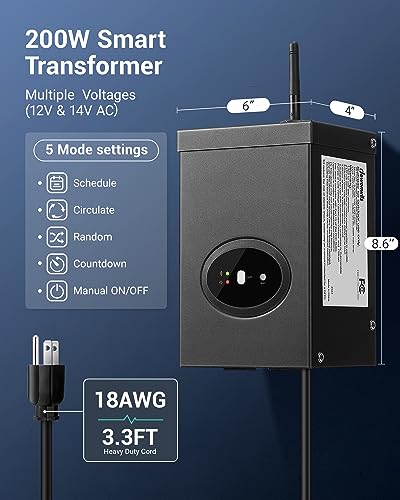 200W Low Voltage Landscape Transformer