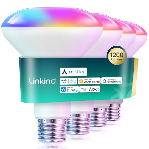Matter BR30 Smart Light Bulbs (4 Count)