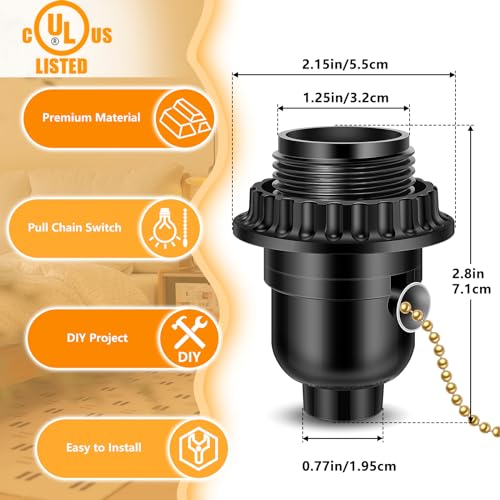 UL Listed E26 Light Socket (2 Count)