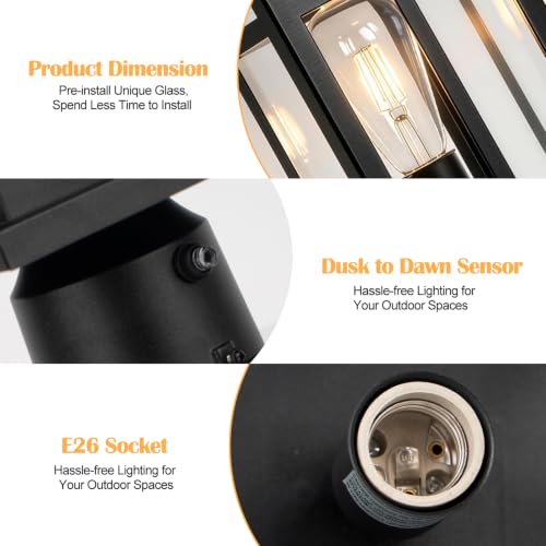 Large Dusk to Dawn Outdoor Post Light
