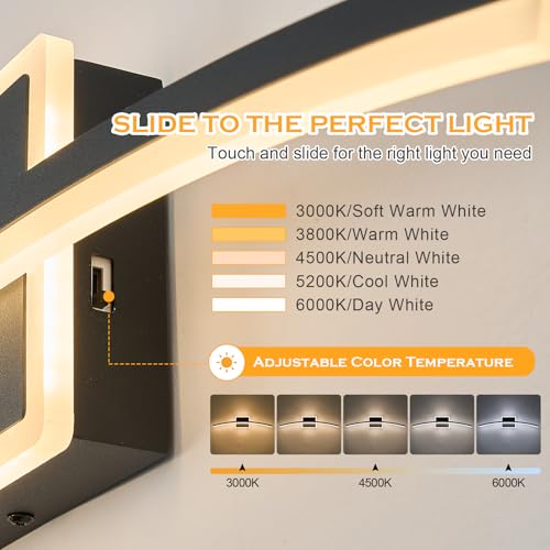 Modern LED Wall Sconce Black Light Fixtures Over Mirror Modern Bath Wall Lighting for Bathroom