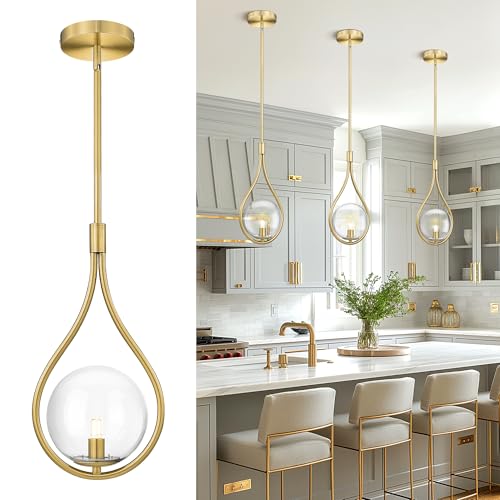Glass Pendant Lights Kitchen Island