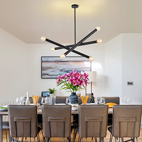 Black Sputnik Chandelier for Dining Room