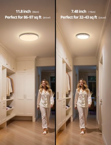 Rechargeable Battery Operated Ceiling Light for Shower Wireless