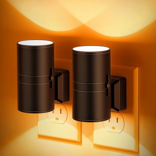 Amber Night Lights Plug into Wall (2 Count)