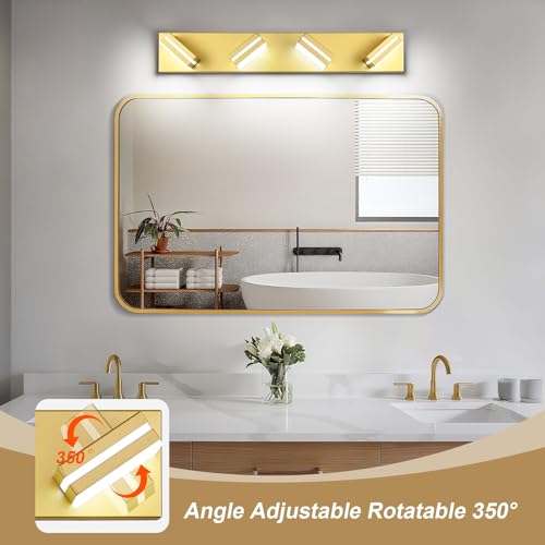 Modern LED Gold Acrylic Bathroom Lights Fixtures 4