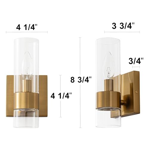 Brass Indoor Wall Sconces Set of Two