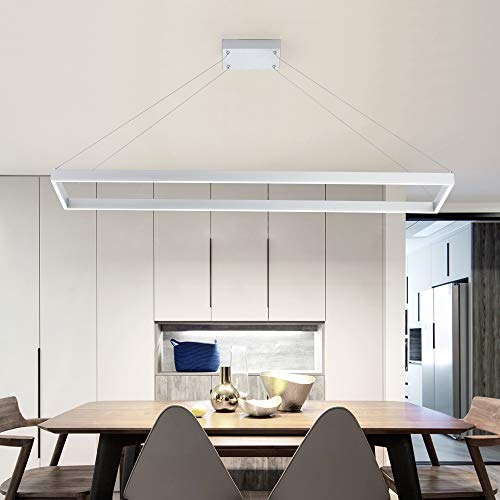 Modern LED Chandelier Linear Rectangle