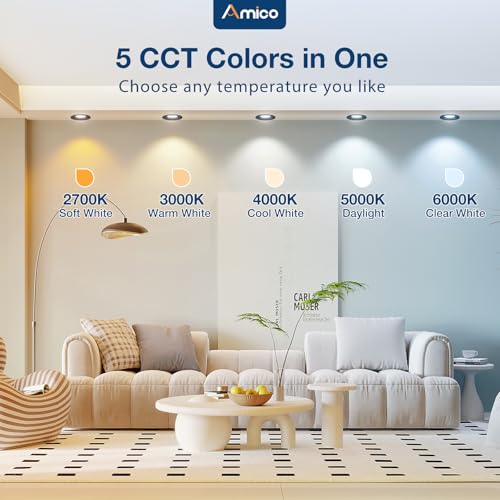 24 Pack 4 inch 5CCT LED Recessed Lighting (24 Count)