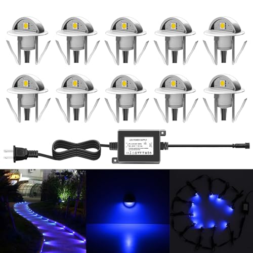 LED Stair Lights Kit Low Voltage Waterproof IP65 Outdoor 1 (10 Count)