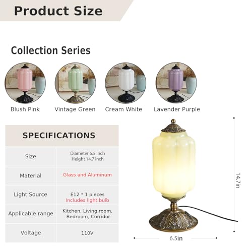 Milk Glass Touch Table Lamp