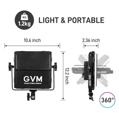GVM RGB LED Video Light Kits (3 Count)