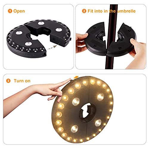 Patio Umbrella Lights Battery Operated (2 Count)