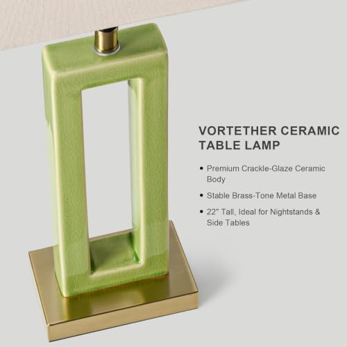 22" Modern Ceramic Table Lamps Set of 2 (2 Count)