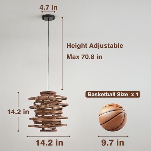 Natural Rattan Pendant Light Hand