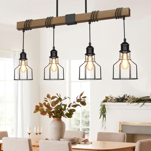4 Light Kitchen Chandeliers Over Table Farmhouse Dining Room Light