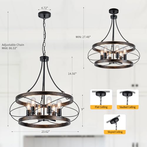 6 Light Farmhouse Chandelier