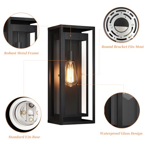 19" Large Outdoor Wall Light Fixtures