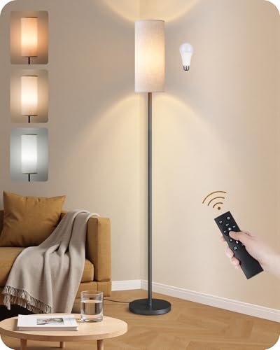 Dimmable Floor Lamp for Living Room with Remote and Foot Switch