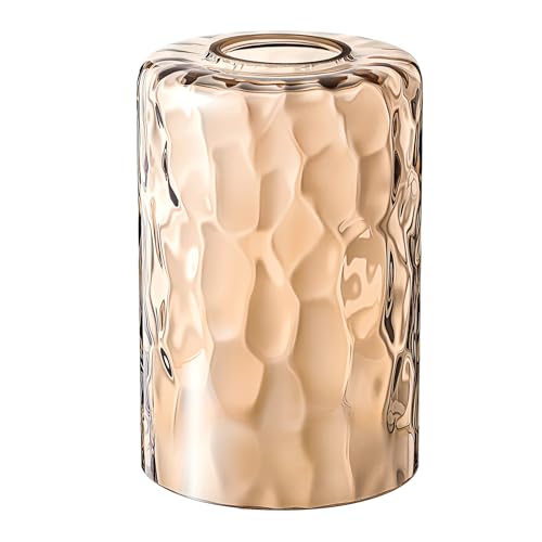 1 Pcs Amber Hammered Glass Lamp Shade Replacement