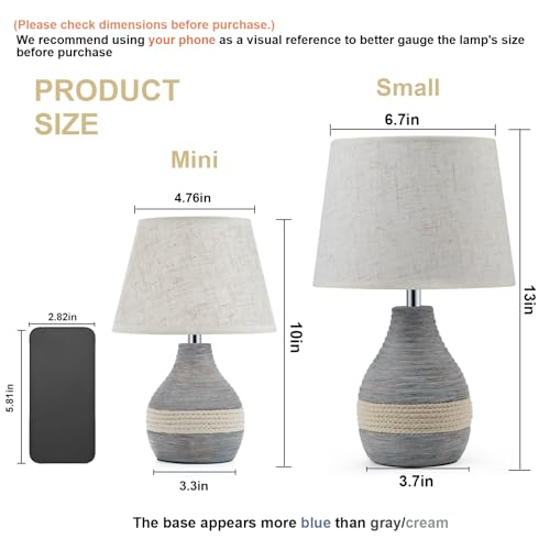 13" H Small Rechargeable Cordless Ceramic Table Lamp