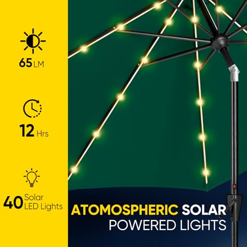 9ft Patio LED Umbrella with light